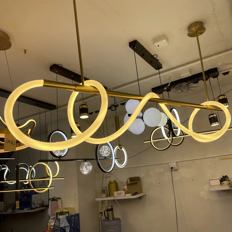 DecorBites™ Dimmable Nordic LED Chandelier for Home Decor