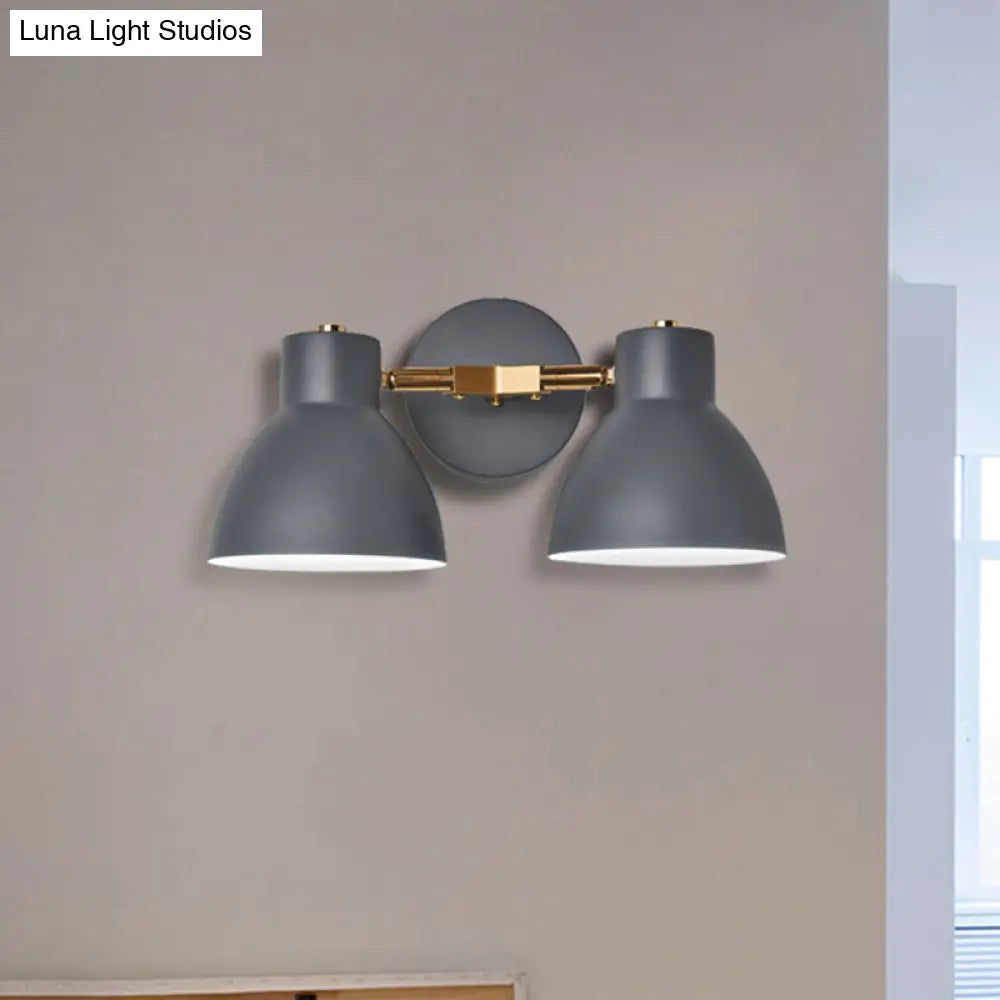 DecorBites™ Double Shade Gray/Green Nordic Wall Sconce with Metallic Finish - Perfect Living Room Lighting