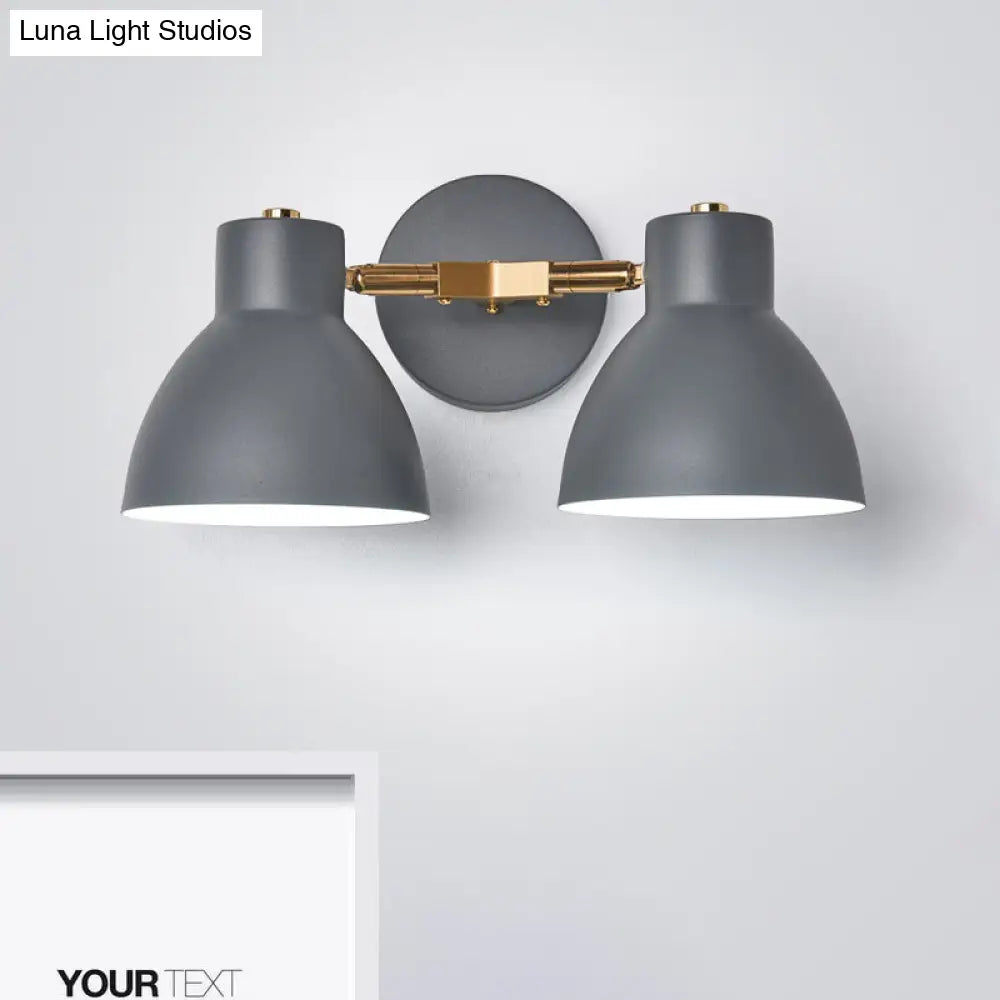 DecorBites™ Double Shade Gray/Green Nordic Wall Sconce with Metallic Finish - Perfect Living Room Lighting