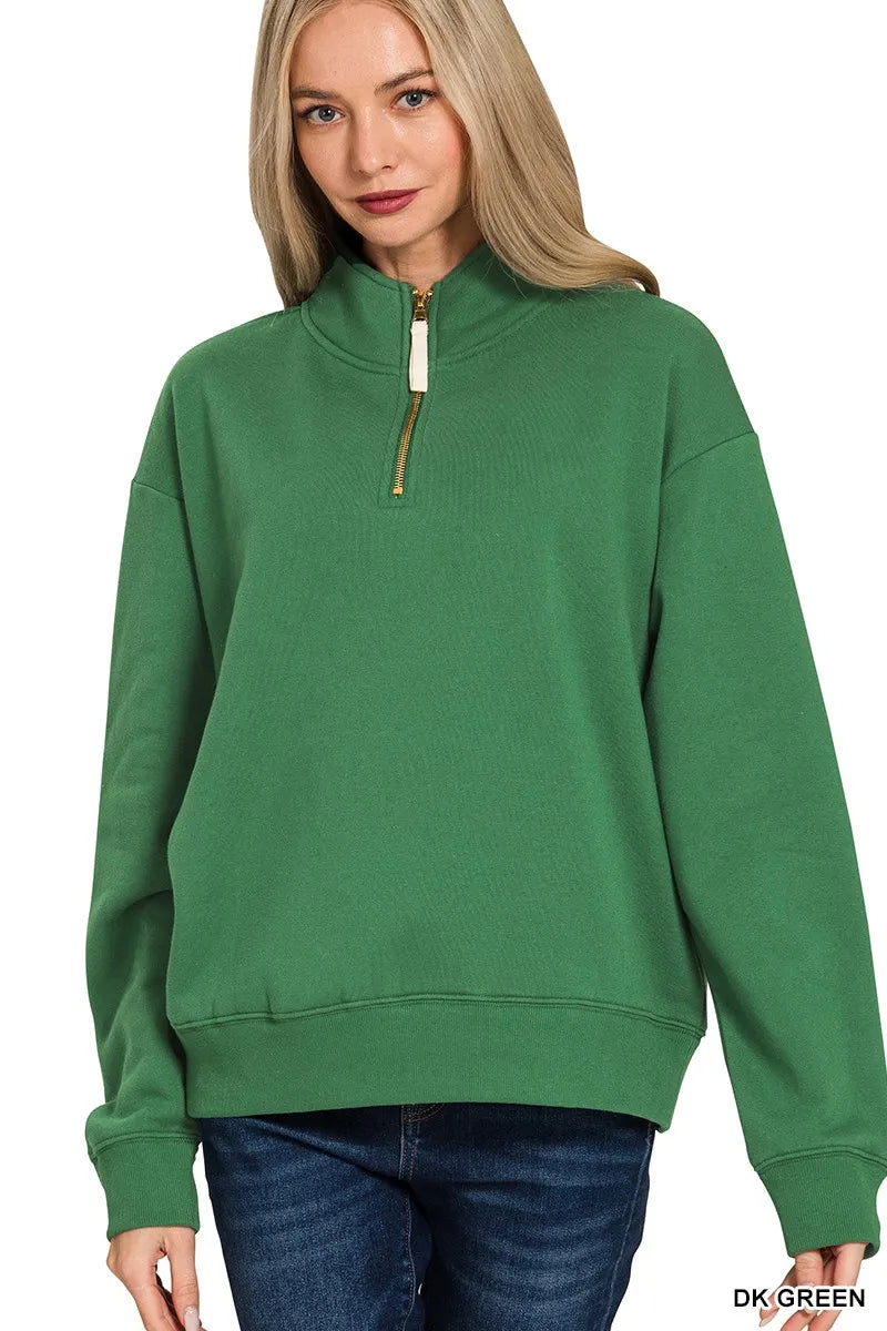 Fleece Half Zip Sweatshirt