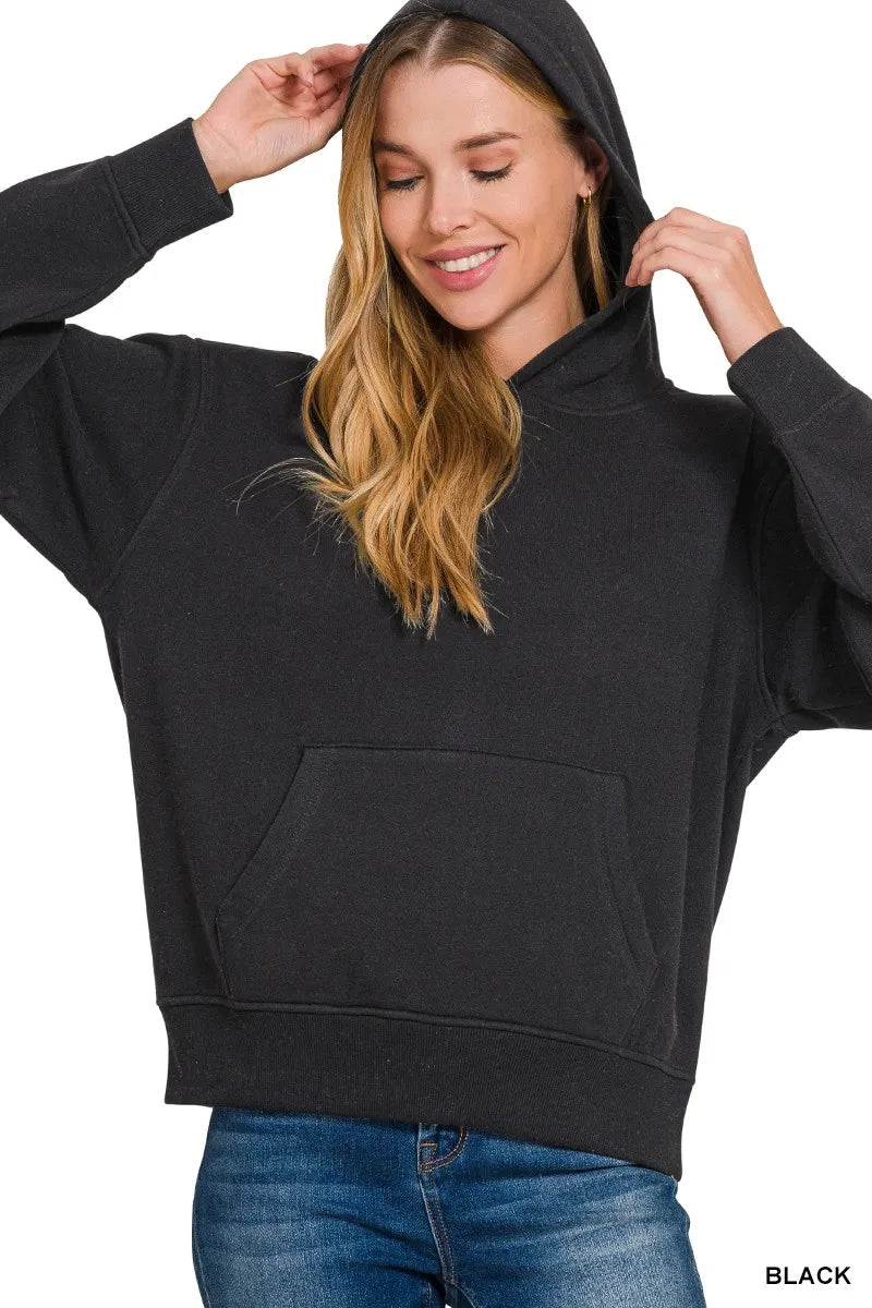 Fleece Kangaroo Pocket Hoodie