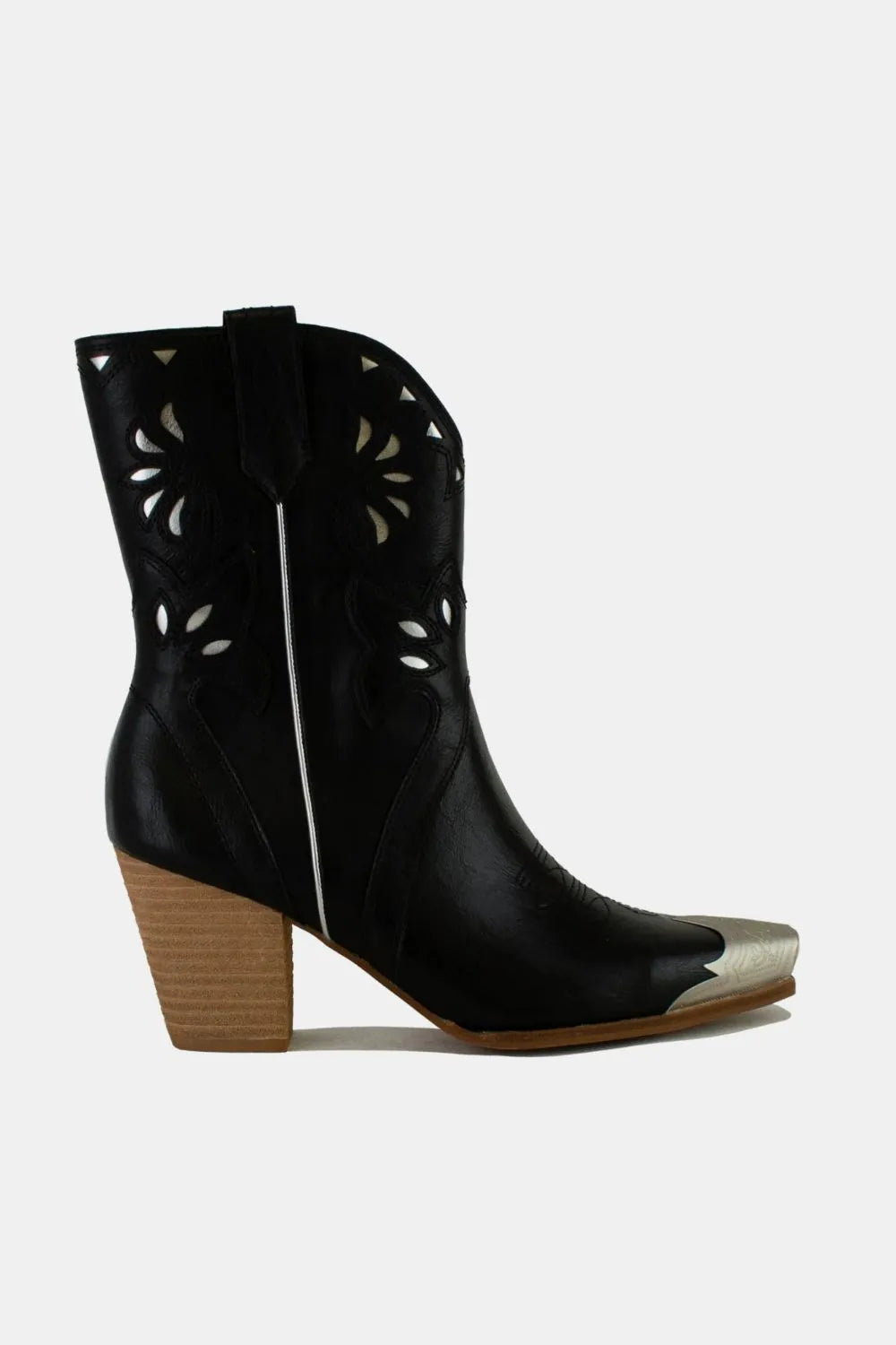 Fashion Cut-Out Floral Embroidery Boots