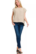 Oversized Crew Neck Sweater Vest