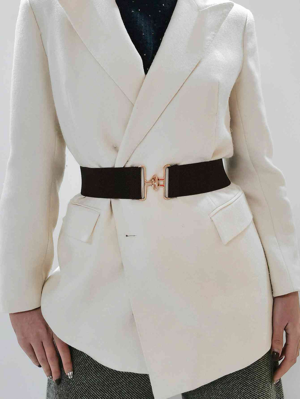 StylishFit Elastic Wide Belt – Adjustable Comfort and Chic Design See size chart under “more details”