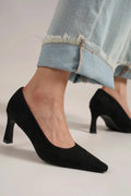 Fashion Faux Suede Point Toe Pumps