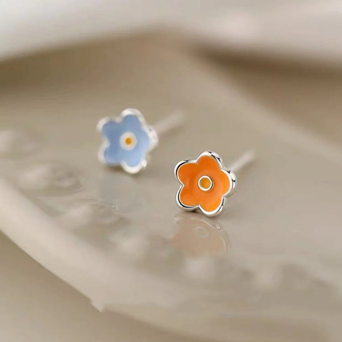 S925 Silver Mini Sunflower Stud Earrings