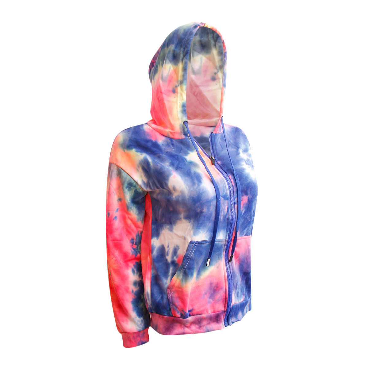 Zip Hoodie Small Pink Tie Dye Casual Trendy Fashion Top