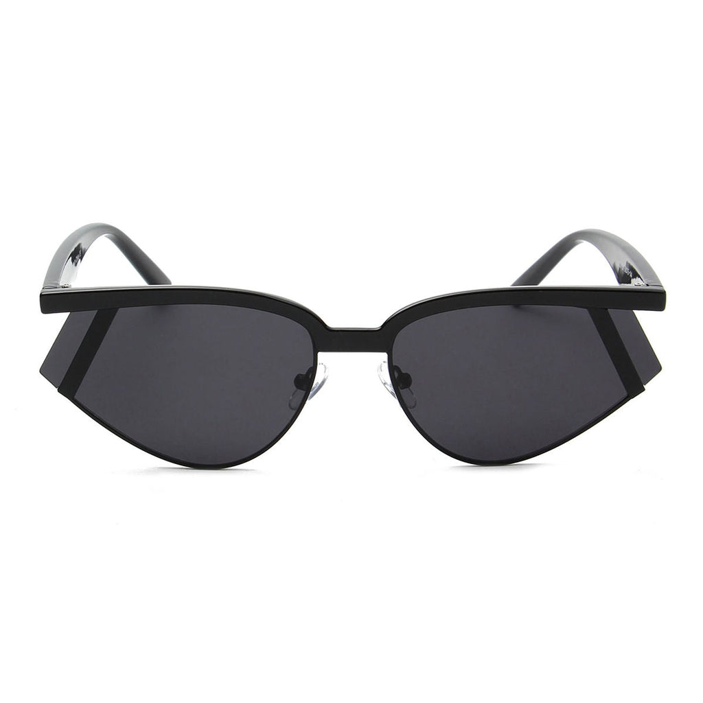 Rectangle Black Futuristic Glasses Stylish Fashion Accessory