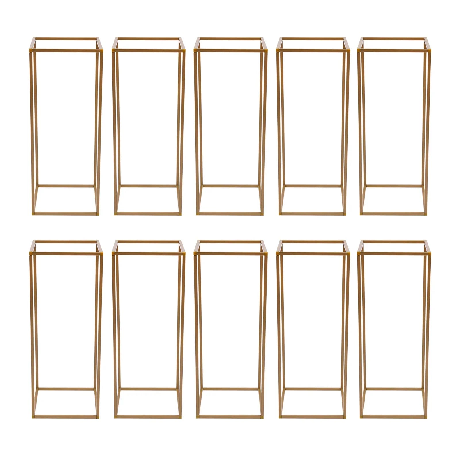 DecorBites™ Elegant 10-Piece Gold Wedding Flower Stand