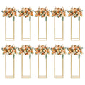 DecorBites™ Elegant 10-Piece Gold Wedding Flower Stand