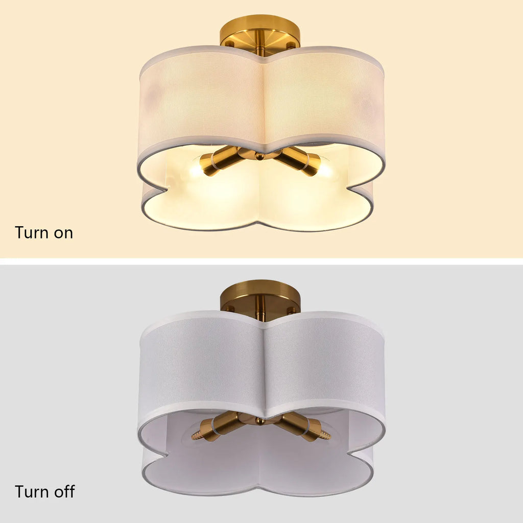 DecorBites™ Elegant 4-Light Gold Ceiling Fixture