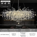 DecorBites™ Elegant Chrome Crystal Chandelier for Living Room