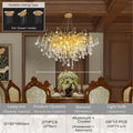 DecorBites™ Elegant Chrome Crystal Chandelier for Living Room