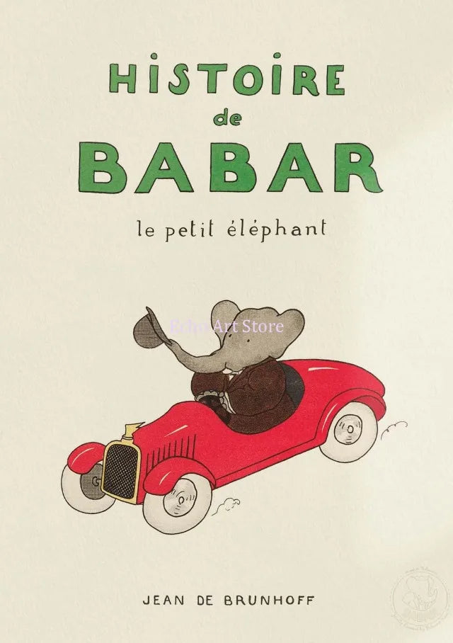 DecorBites™ Elephant Family Yoga Cartoon Poster for Kids Room