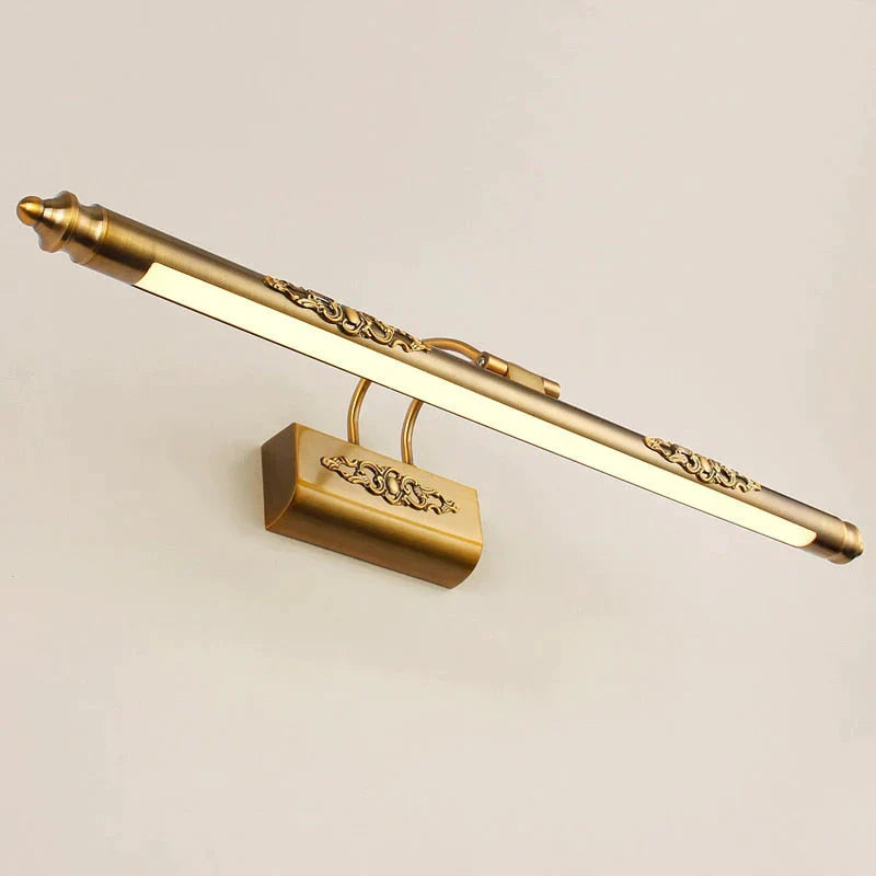 DecorBites™ Esma - European Style Bronze Carved Led Mirror Lamp