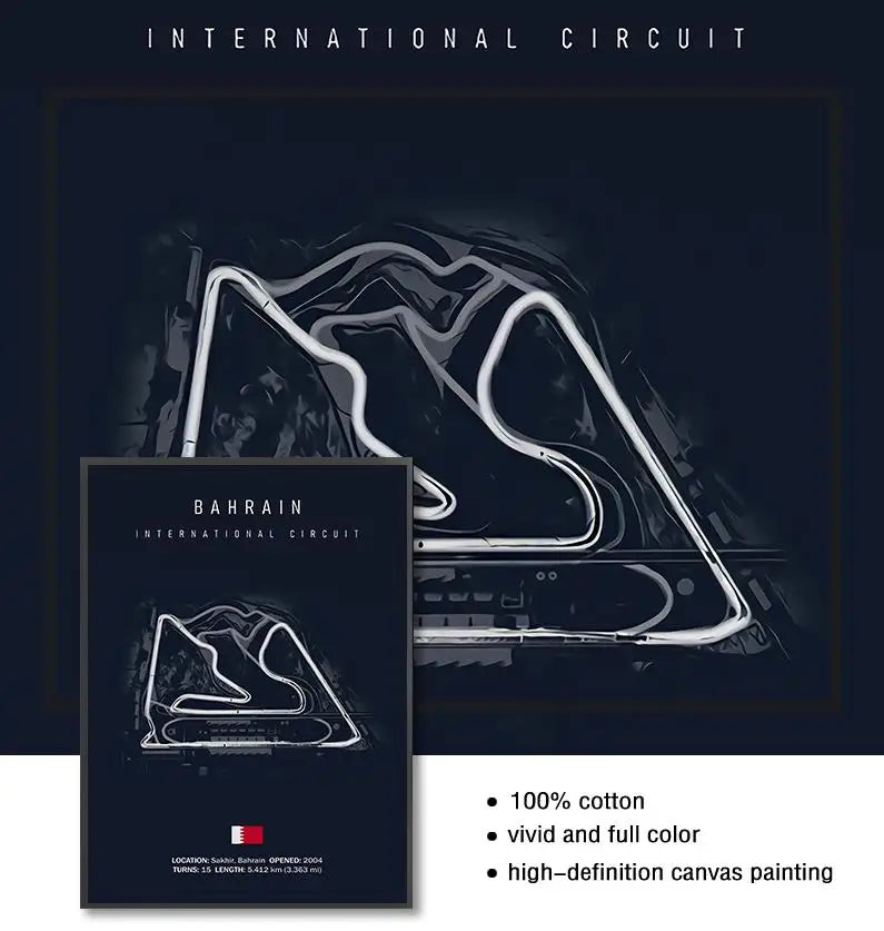 DecorBites™ F1 Circuit Canvas Painting for Living Room