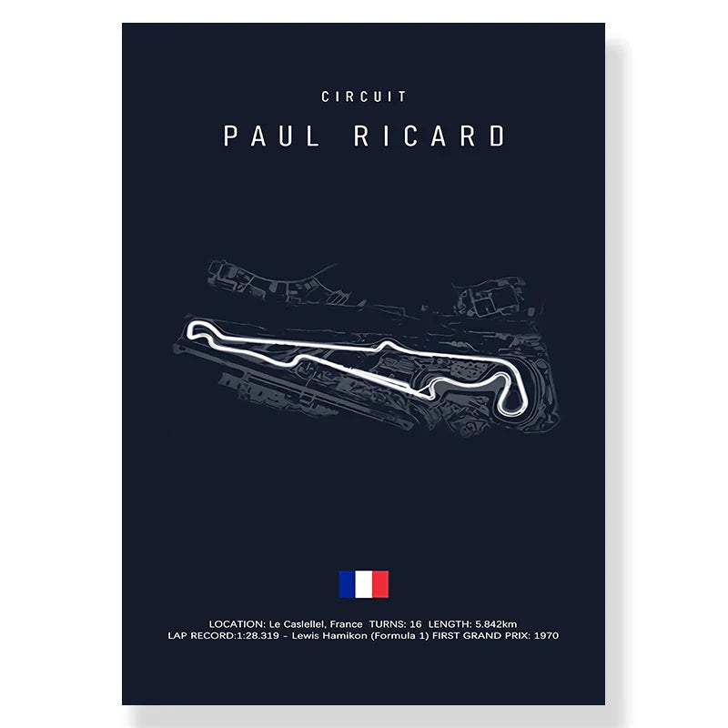 DecorBites™ F1 Circuit Canvas Painting for Living Room