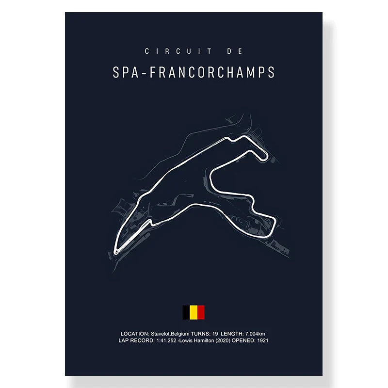DecorBites™ F1 Circuit Canvas Painting for Living Room Decor
