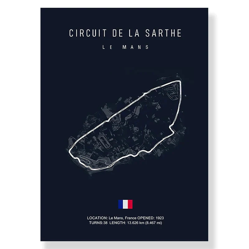DecorBites™ F1 Monaco Imola Track Canvas Art Print