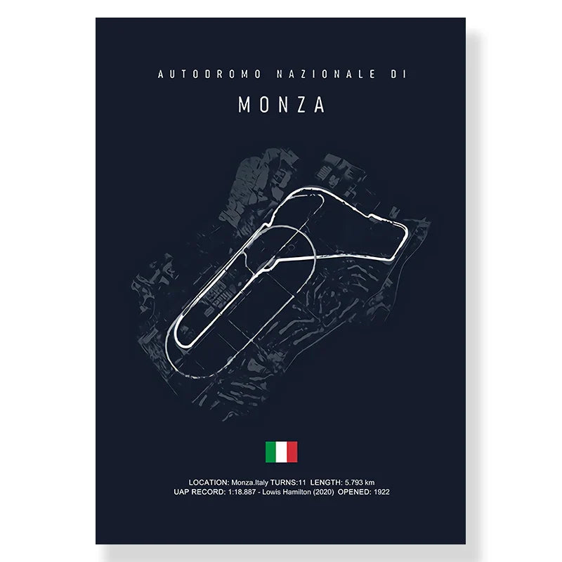 DecorBites™ F1 Racing Circuit Canvas Wall Art