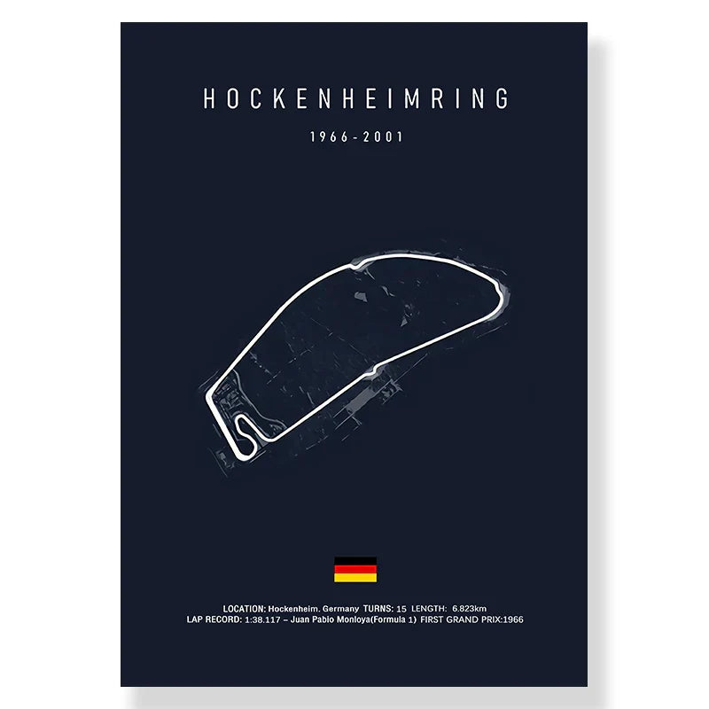 DecorBites™ F1 Racing Track Canvas Art Print
