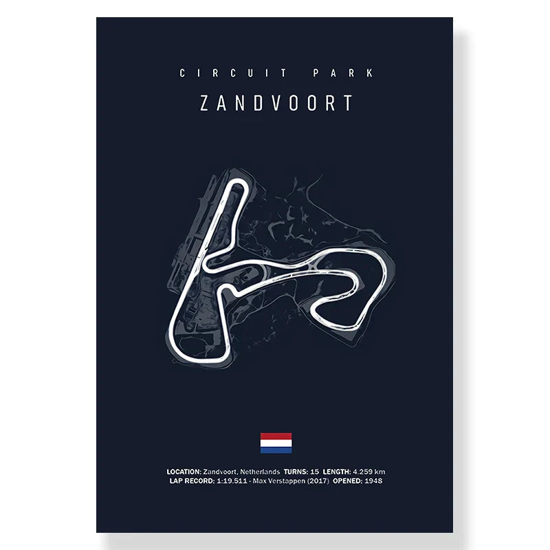 DecorBites™ F1 Racing Track Canvas Art Print