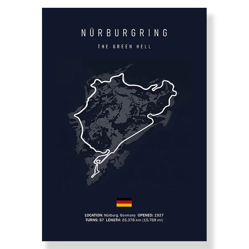 DecorBites™ F1 Racing Track Canvas Art Print
