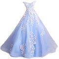 Blue Flowers Bride Wedding Toast Art Test Wedding Evening Dress