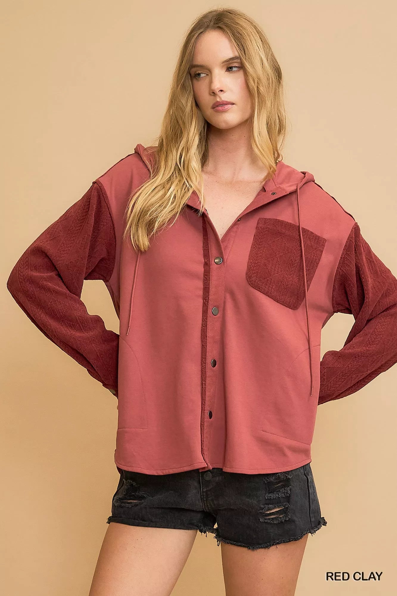 Washed French Terry Shacket