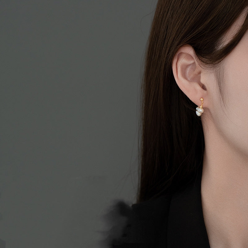 Women's S925 Silver Natural Pearl Earrings