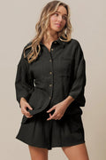 Crinkle Gauze Shirt and Short Set