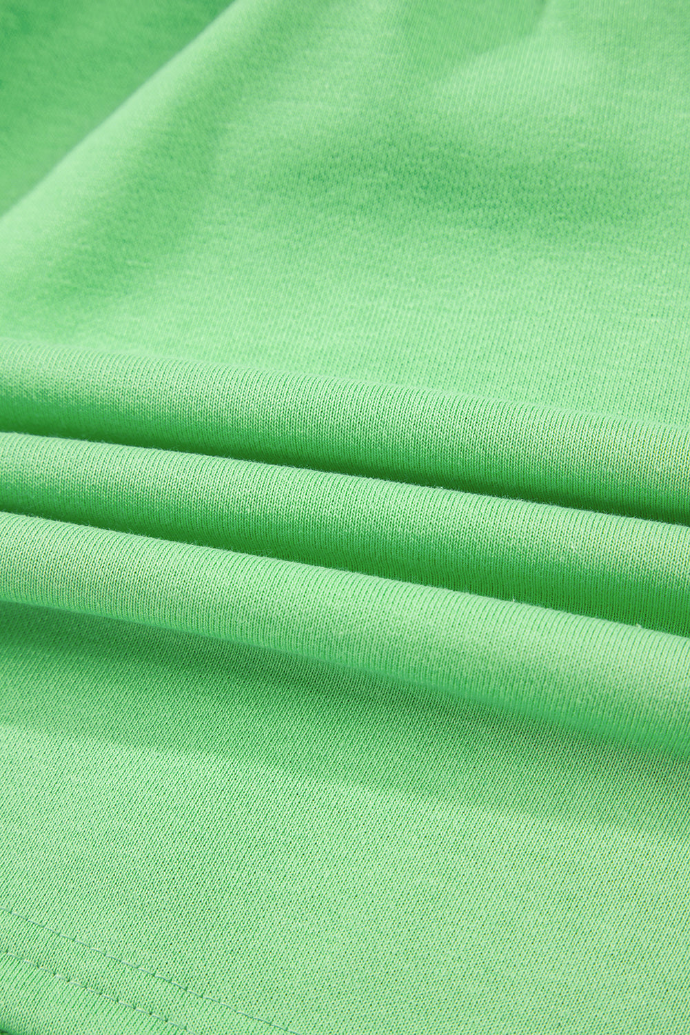 Light Green French Terry Drawstring Mini Skort with Pockets