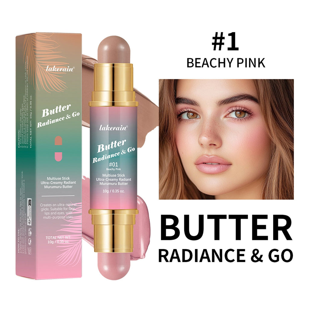 Natural Nude Makeup Double-headed Three-dimensional Face Repair Blush Stick