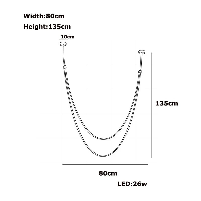DecorBites™ Flexible Leather Belt LED Chandelier Light