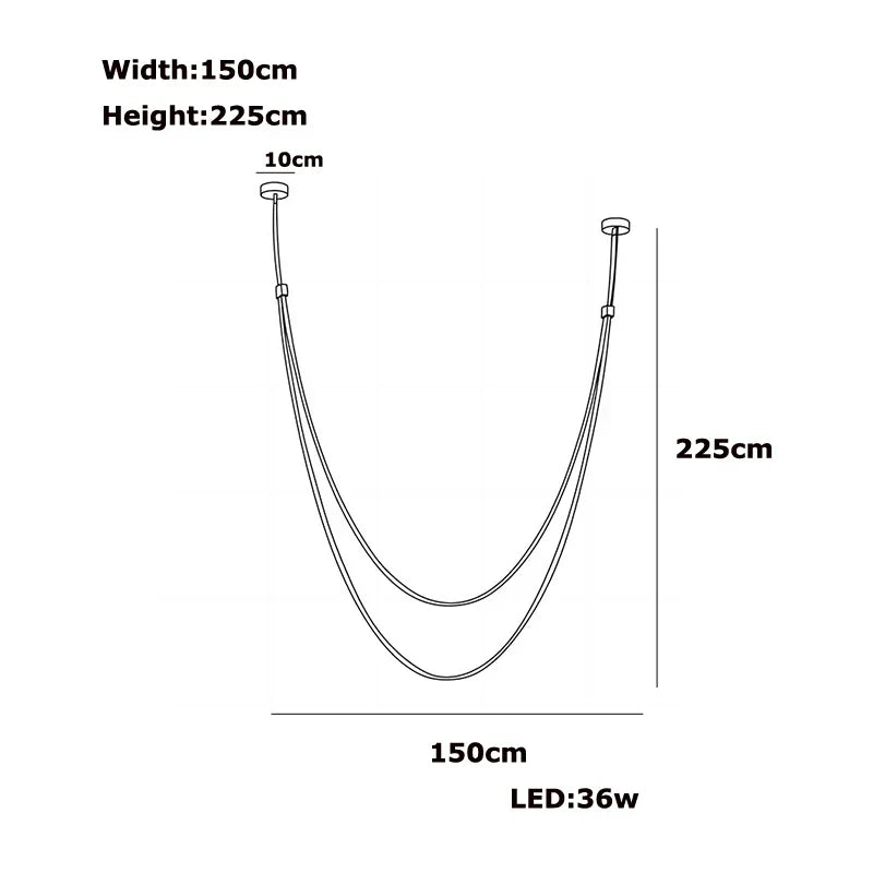 DecorBites™ Flexible Leather Belt LED Chandelier Light