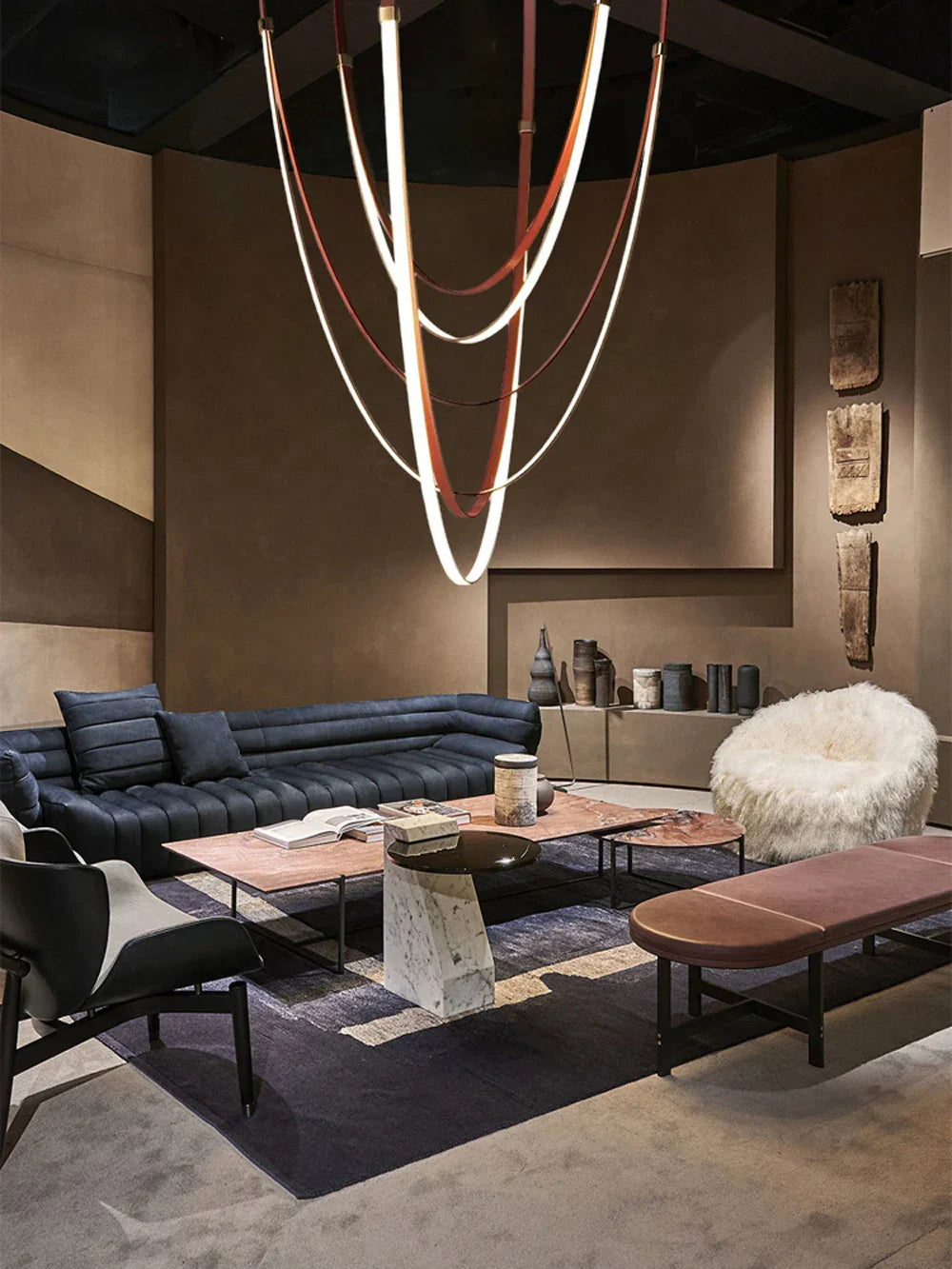 DecorBites™ Flexible Leather Belt LED Chandelier Lighting