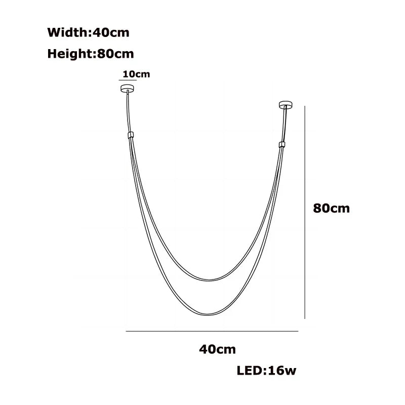 DecorBites™ Flexible Leather Belt LED Chandelier Lighting