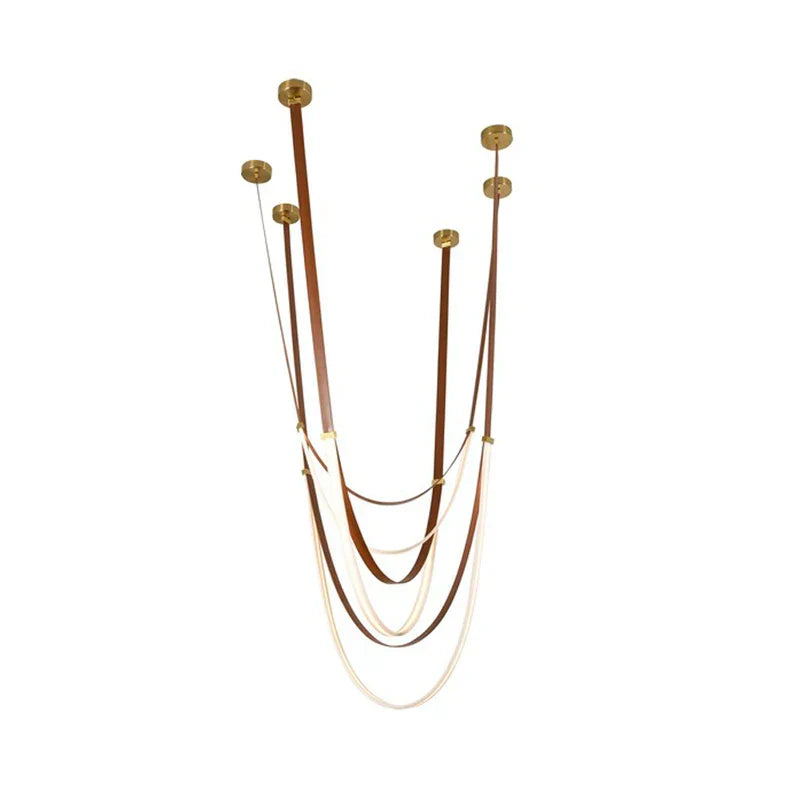DecorBites™ Flexible Leather Belt LED Chandelier Lighting