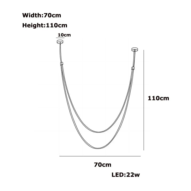 DecorBites™ Flexible Leather Belt LED Chandelier Lighting