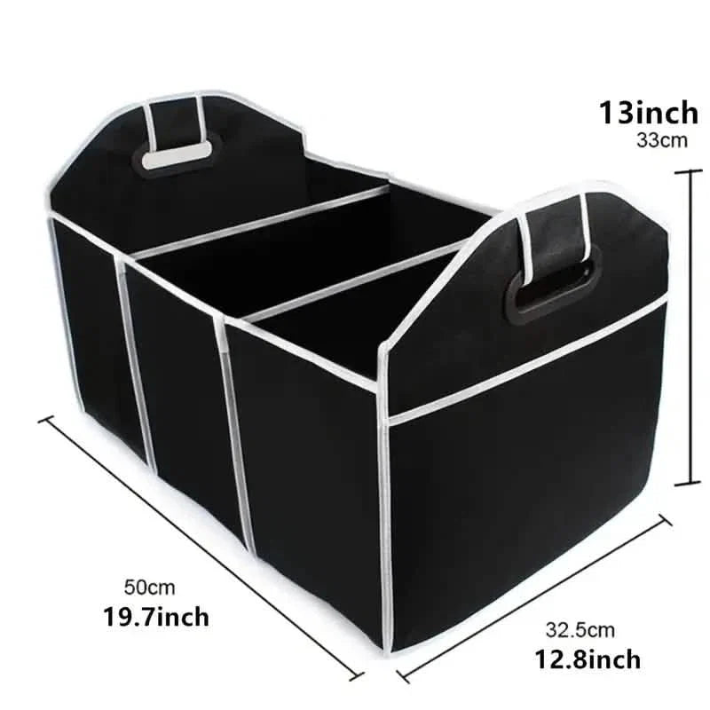 Foldable Black Car Trunk Cargo Storage Bag