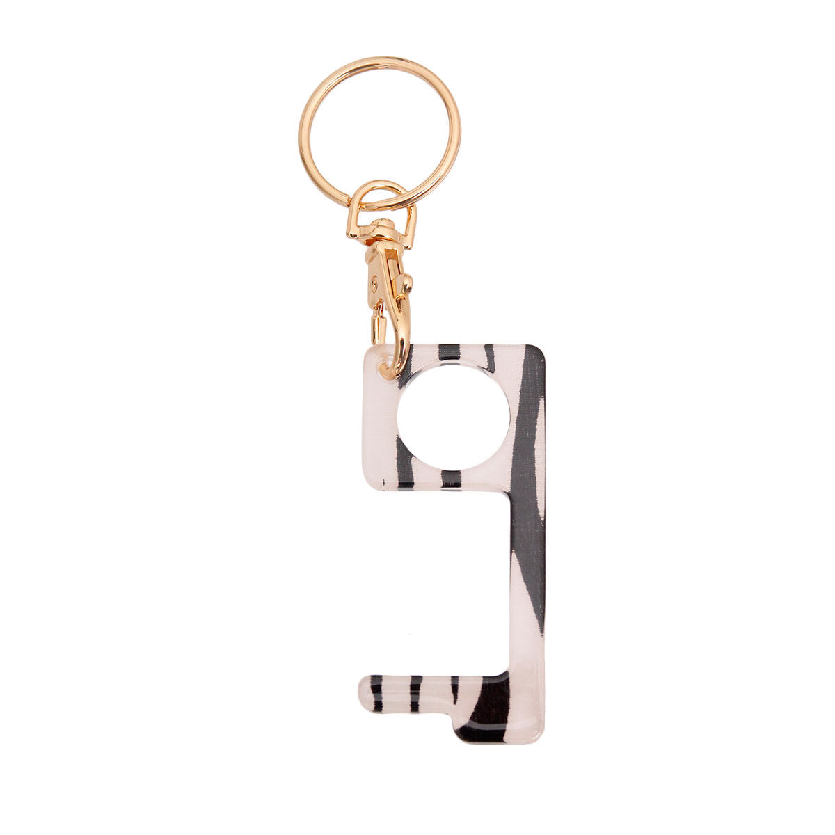 Touchless Door Button Tool Zebra Pattern Stylish Accessory