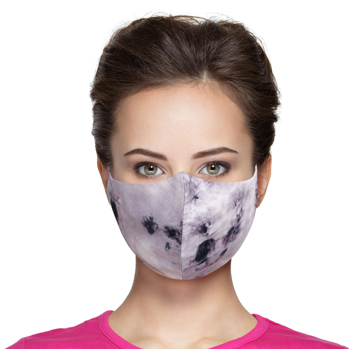 Fashion Face Mask Gray and Black Tie Dye Trendy Casual Accessory