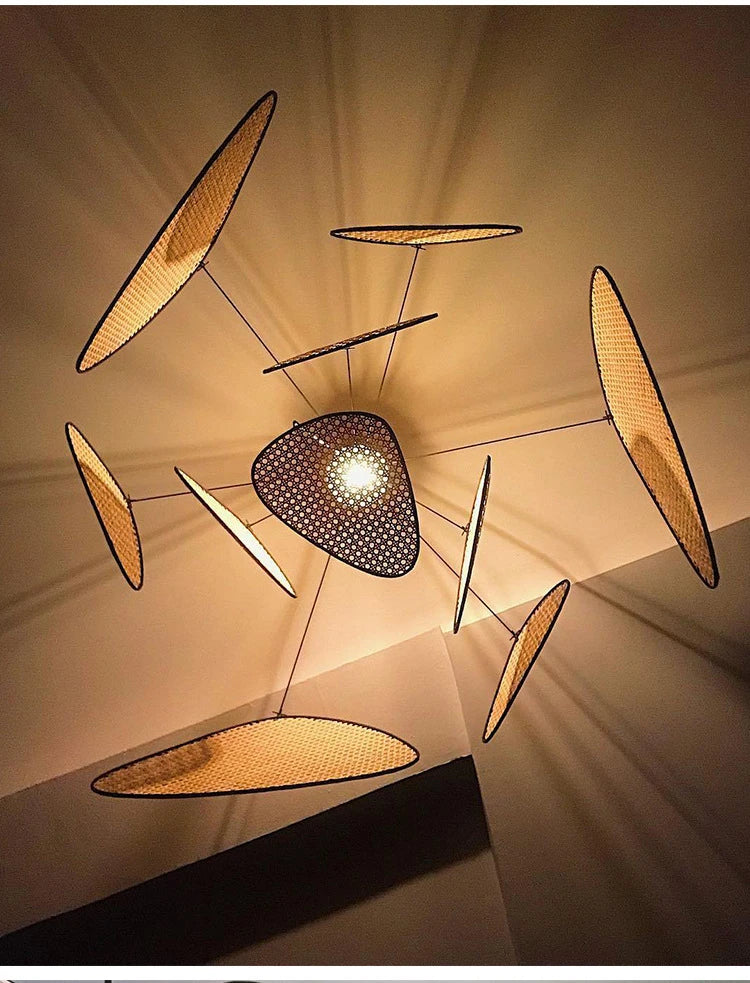 DecorBites™ French Design Rattan Chandelier for Home Lighting