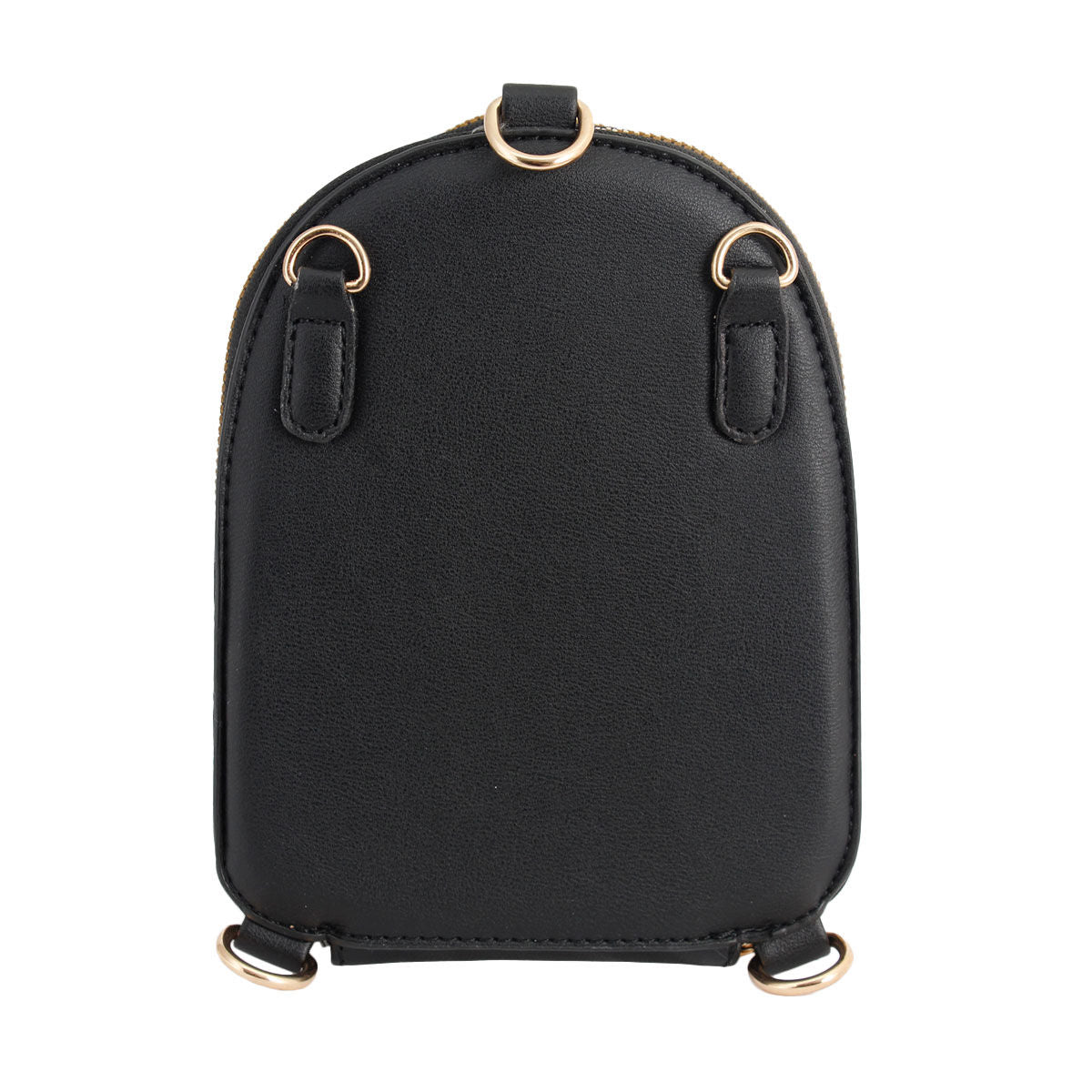 Mini Backpack Black Flower Stylish Fashion Accessory