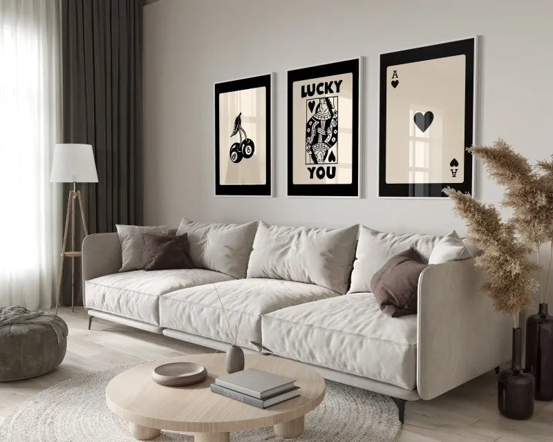 DecorBites™ Funky Queen of Hearts Wall Art Set
