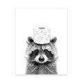 DecorBites™ Funny Animal Bathroom Canvas Wall Art