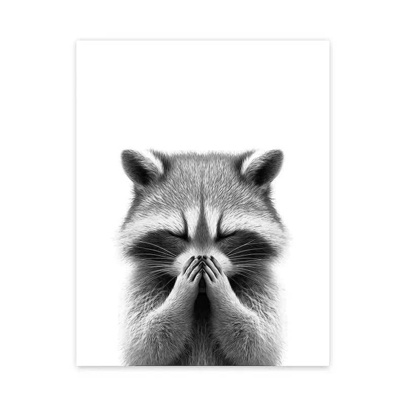 DecorBites™ Funny Animal Bathroom Wall Art Print