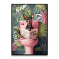 DecorBites™ Funny Cat Bathroom Canvas Wall Art