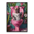 DecorBites™ Funny Cat Bathroom Canvas Wall Art