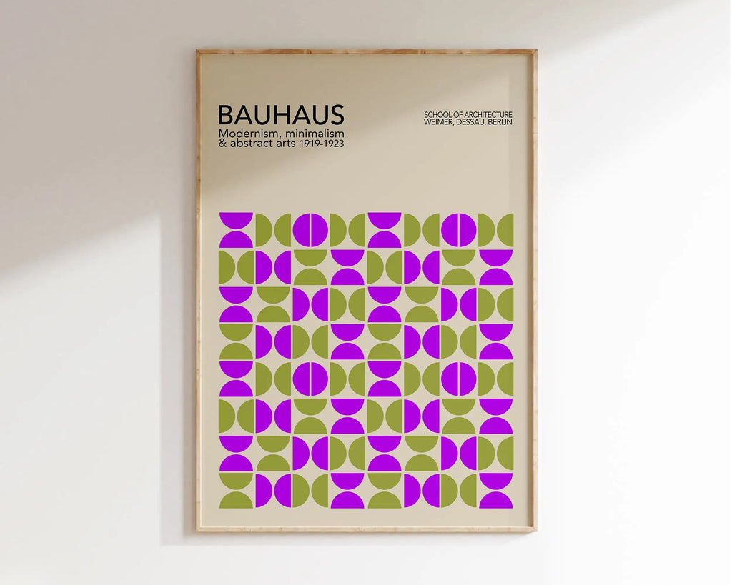 DecorBites™ Geometric Bauhaus Canvas Poster for Modern Home